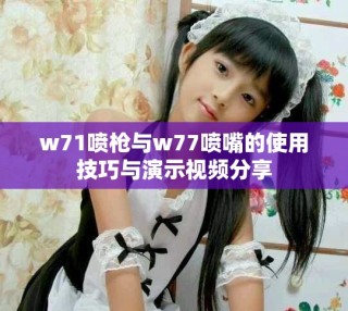 w71喷枪与w77喷嘴的使用技巧与演示视频分享