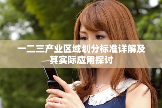 一二三产业区域划分标准详解及其实际应用探讨