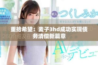 重拾希望：麦子3hd成功实现债务清偿新篇章
