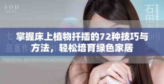 掌握床上植物扦插的72种技巧与方法，轻松培育绿色家居