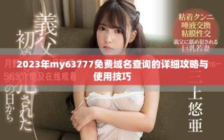 2023年my63777免费域名查询的详细攻略与使用技巧