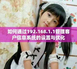 如何通过192.168.1.1管理客户信息系统的设置与优化