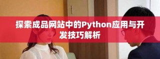 探索成品网站中的Python应用与开发技巧解析