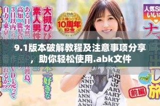 9.1版本破解教程及注意事项分享，助你轻松使用.abk文件
