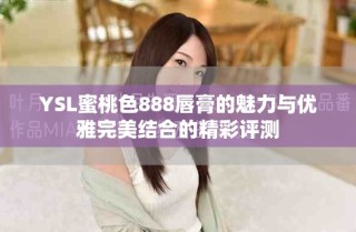 YSL蜜桃色888唇膏的魅力与优雅完美结合的精彩评测