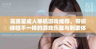 高质量成人单机游戏推荐，带你体验不一样的游戏乐趣与刺激体验