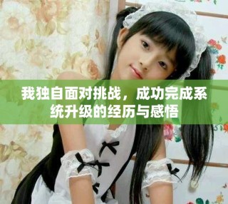 我独自面对挑战，成功完成系统升级的经历与感悟