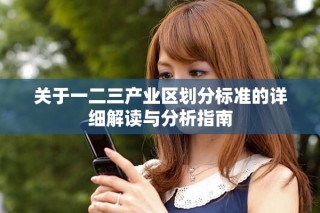 关于一二三产业区划分标准的详细解读与分析指南
