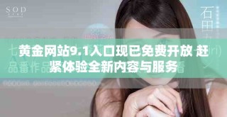黄金网站9.1入口现已免费开放 赶紧体验全新内容与服务