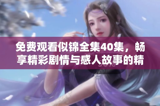 免费观看似锦全集40集，畅享精彩剧情与感人故事的精彩一览