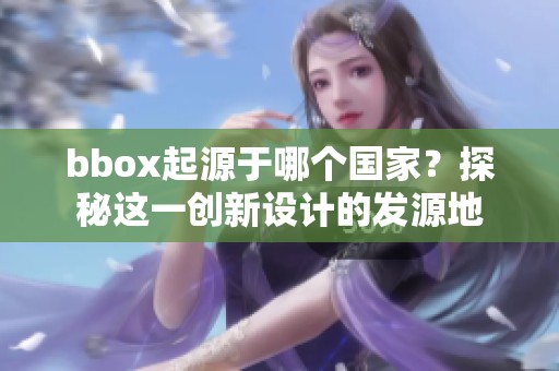 bbox起源于哪个国家？探秘这一创新设计的发源地