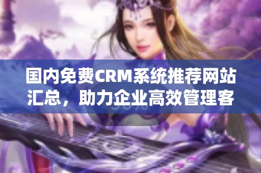 国内免费CRM系统推荐网站汇总，助力企业高效管理客户关系