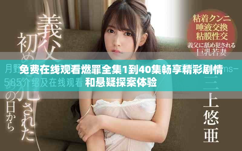 免费在线观看燃罪全集1到40集畅享精彩剧情和悬疑探案体验