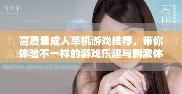 高质量成人单机游戏推荐，带你体验不一样的游戏乐趣与刺激体验